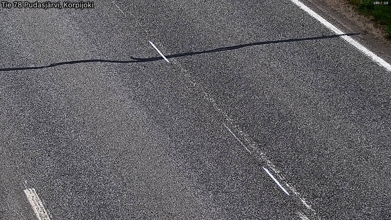 Weather Camera Image Väg 78 Pudasjärvi, Korpijoki, Pudasjärvi, Pohjois-Pohjanmaa