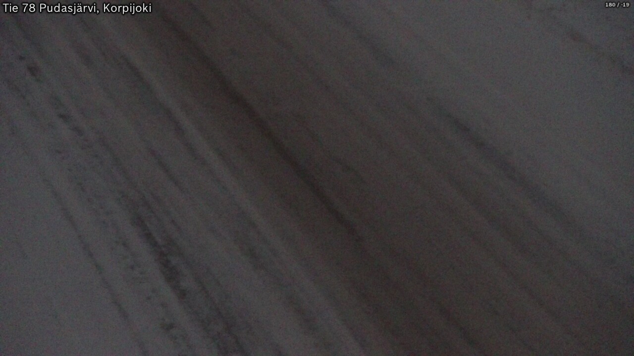Weather Camera Image Road 78 Pudasjärvi, Korpijoki, Pudasjärvi, Pohjois-Pohjanmaa