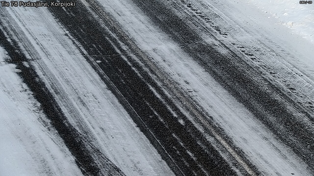 Weather Camera Image Väg 78 Pudasjärvi, Korpijoki, Pudasjärvi, Pohjois-Pohjanmaa