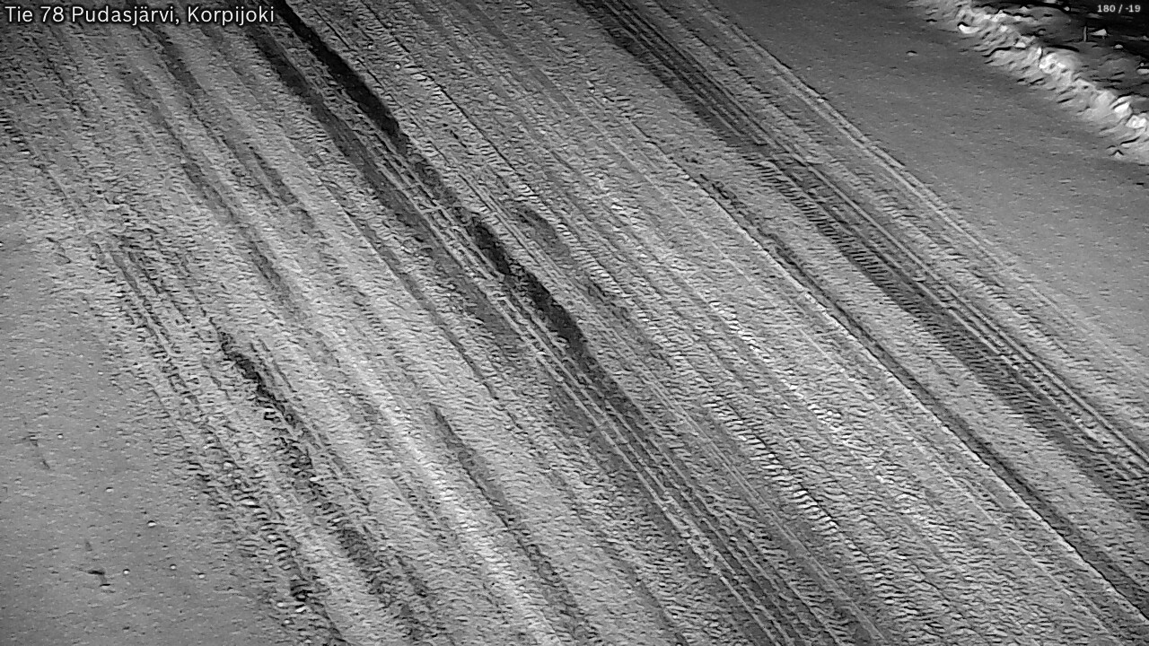 Weather Camera Image Road 78 Pudasjärvi, Korpijoki, Pudasjärvi, Pohjois-Pohjanmaa
