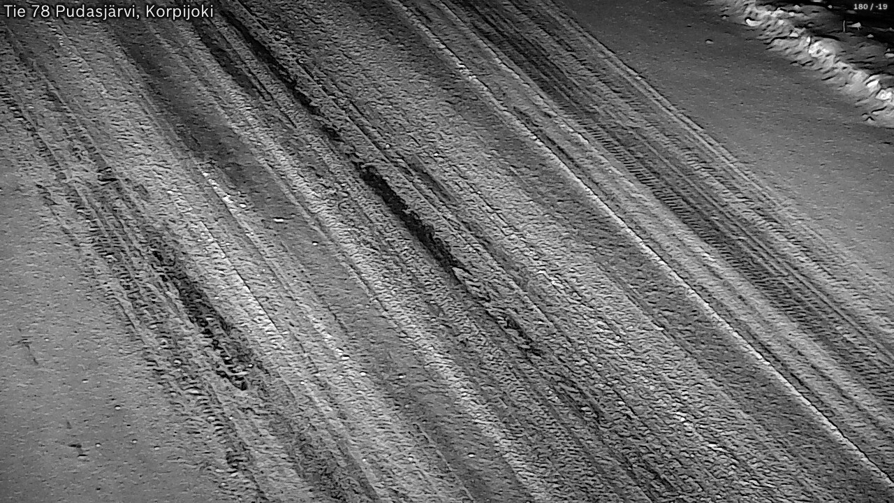 Weather Camera Image Road 78 Pudasjärvi, Korpijoki, Pudasjärvi, Pohjois-Pohjanmaa