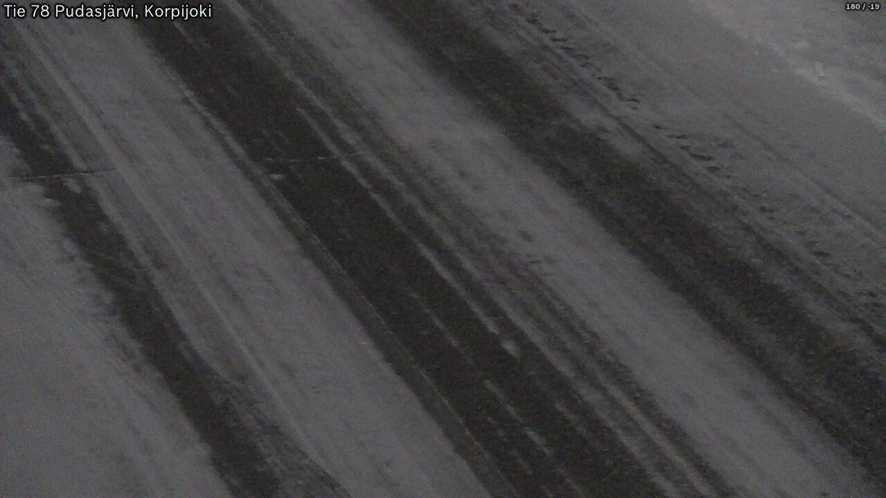 Weather Camera Image Väg 78 Pudasjärvi, Korpijoki, Pudasjärvi, Pohjois-Pohjanmaa