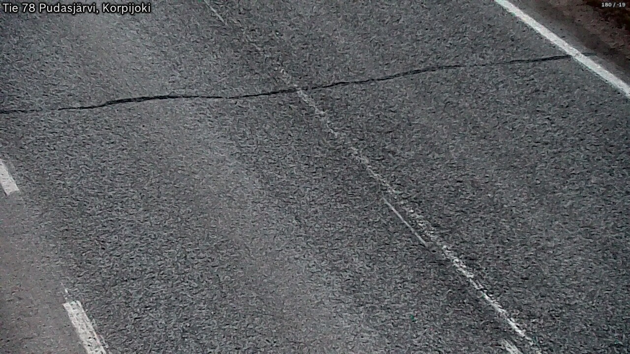Weather Camera Image Road 78 Pudasjärvi, Korpijoki, Pudasjärvi, Pohjois-Pohjanmaa