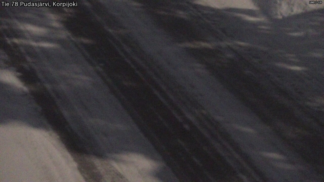 Weather Camera Image Väg 78 Pudasjärvi, Korpijoki, Pudasjärvi, Pohjois-Pohjanmaa