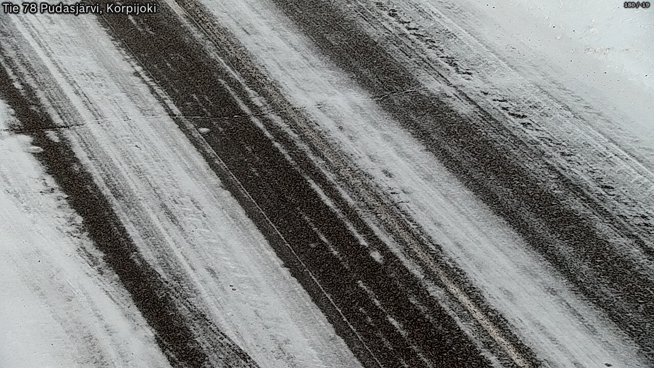 Weather Camera Image Väg 78 Pudasjärvi, Korpijoki, Pudasjärvi, Pohjois-Pohjanmaa