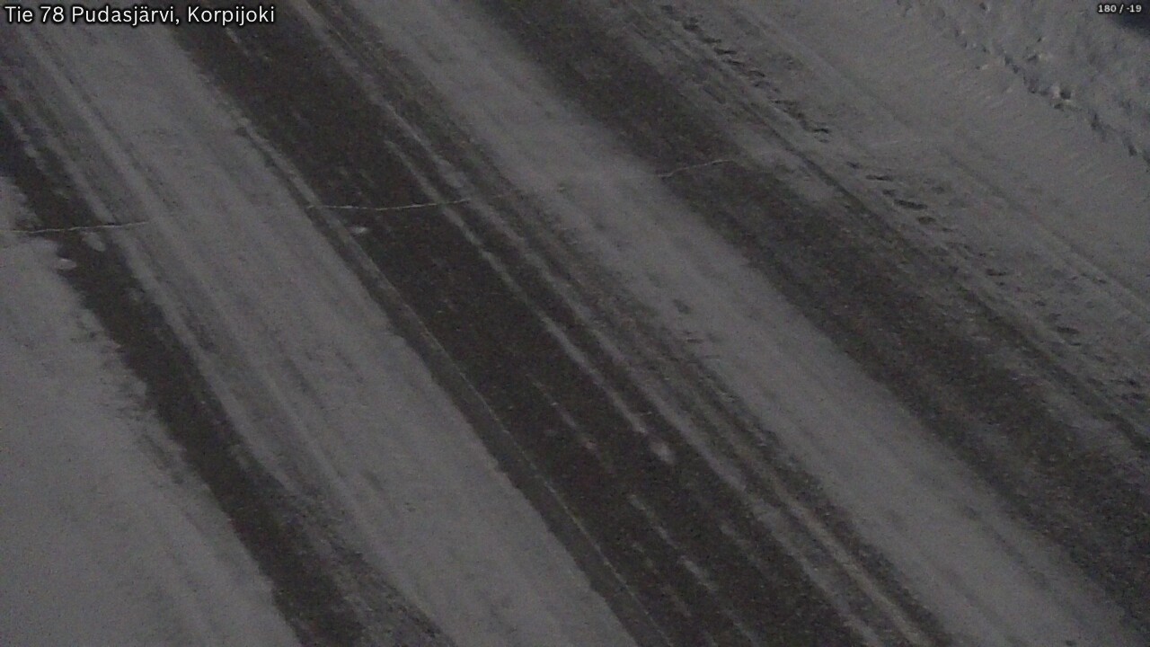 Weather Camera Image Väg 78 Pudasjärvi, Korpijoki, Pudasjärvi, Pohjois-Pohjanmaa