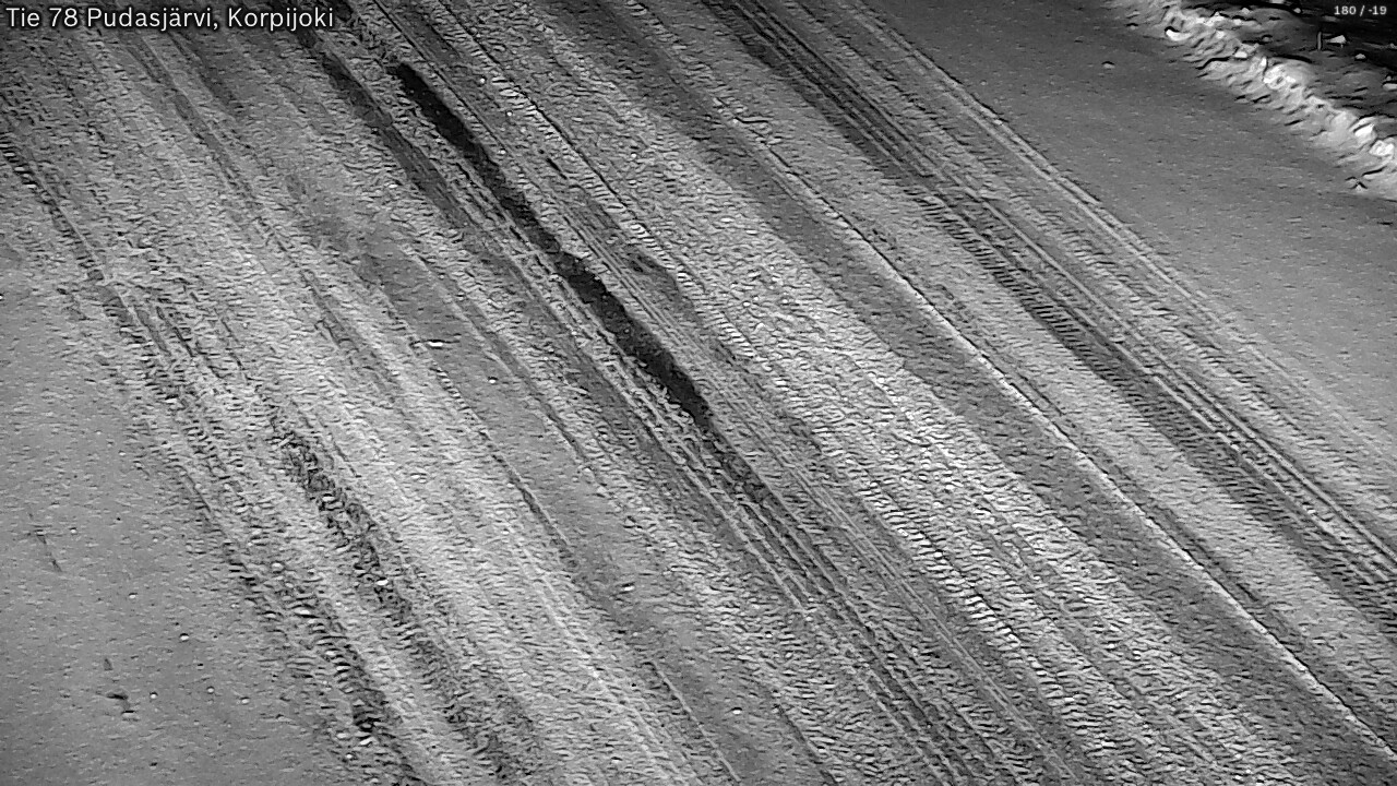 Weather Camera Image Road 78 Pudasjärvi, Korpijoki, Pudasjärvi, Pohjois-Pohjanmaa