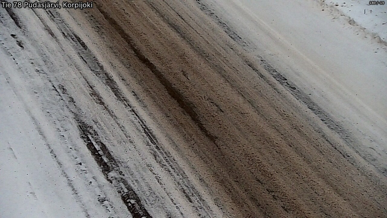 Weather Camera Image Road 78 Pudasjärvi, Korpijoki, Pudasjärvi, Pohjois-Pohjanmaa