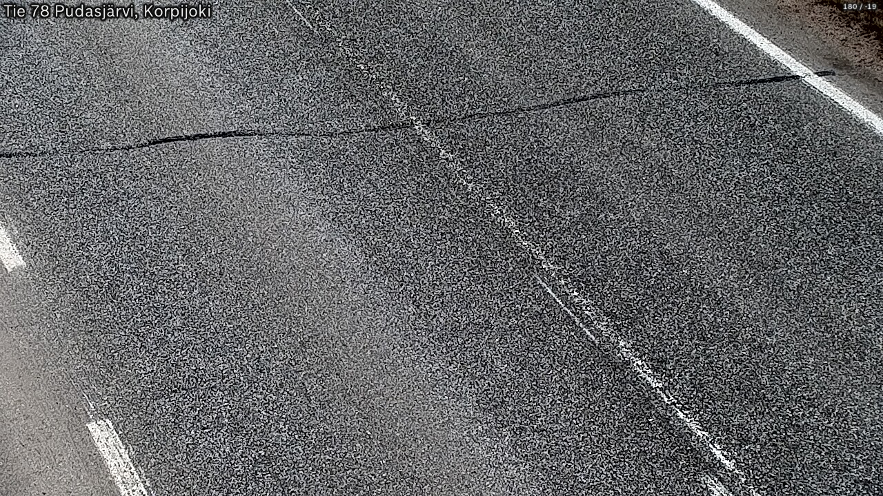 Weather Camera Image Väg 78 Pudasjärvi, Korpijoki, Pudasjärvi, Pohjois-Pohjanmaa