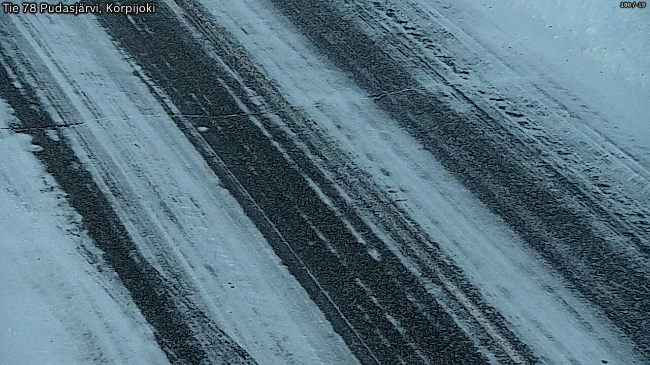 Weather Camera Image Väg 78 Pudasjärvi, Korpijoki, Pudasjärvi, Pohjois-Pohjanmaa