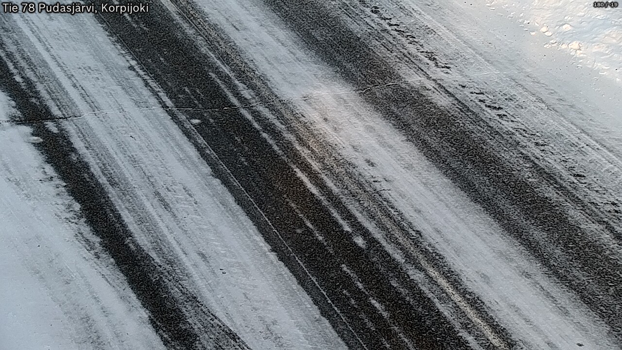 Weather Camera Image Väg 78 Pudasjärvi, Korpijoki, Pudasjärvi, Pohjois-Pohjanmaa