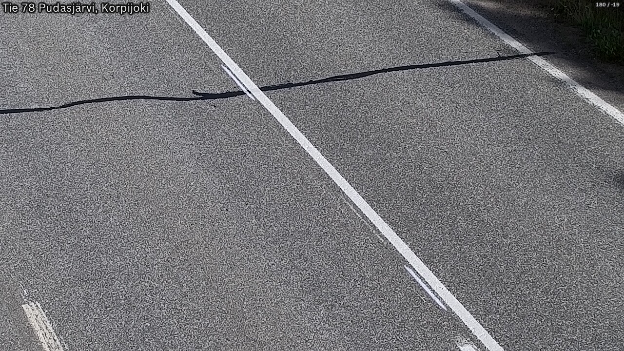 Weather Camera Image Väg 78 Pudasjärvi, Korpijoki, Pudasjärvi, Pohjois-Pohjanmaa