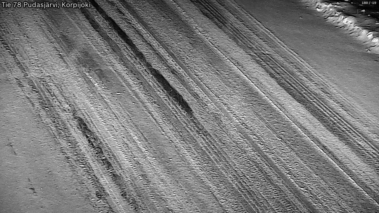 Weather Camera Image Road 78 Pudasjärvi, Korpijoki, Pudasjärvi, Pohjois-Pohjanmaa