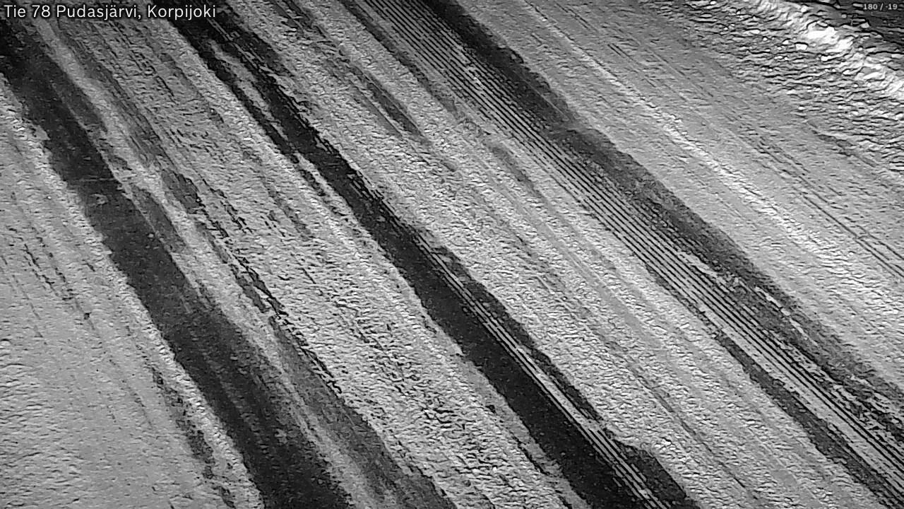 Weather Camera Image Road 78 Pudasjärvi, Korpijoki, Pudasjärvi, Pohjois-Pohjanmaa