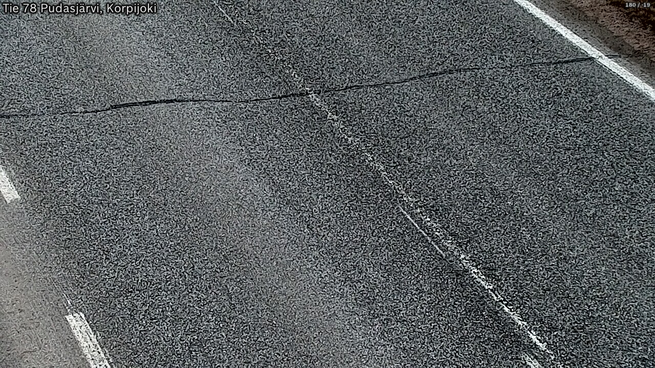Weather Camera Image Road 78 Pudasjärvi, Korpijoki, Pudasjärvi, Pohjois-Pohjanmaa