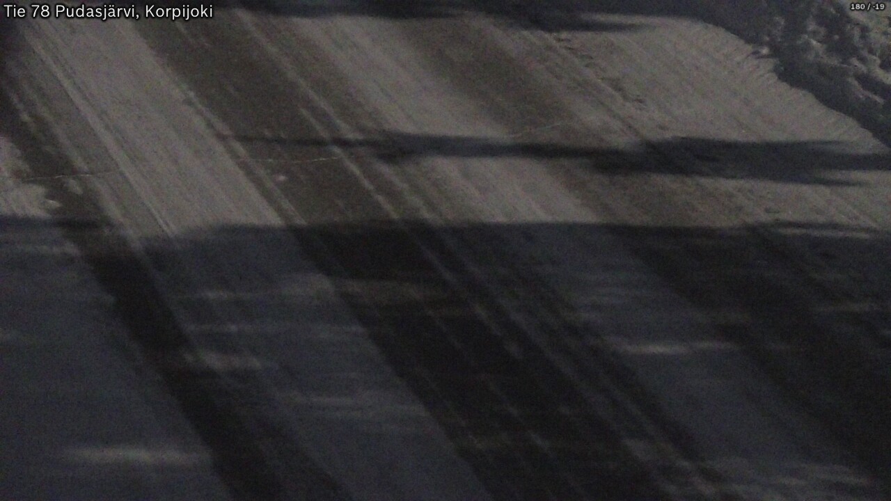 Weather Camera Image Väg 78 Pudasjärvi, Korpijoki, Pudasjärvi, Pohjois-Pohjanmaa