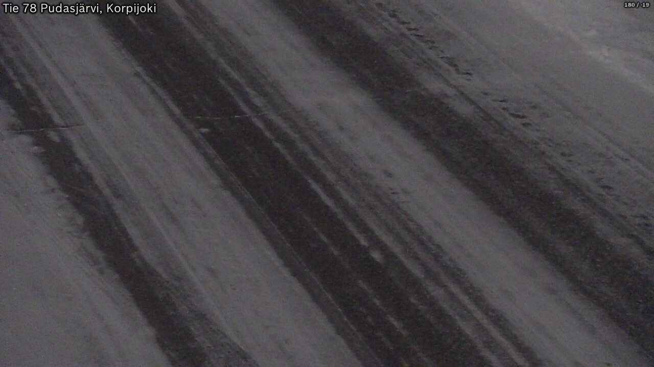 Weather Camera Image Väg 78 Pudasjärvi, Korpijoki, Pudasjärvi, Pohjois-Pohjanmaa