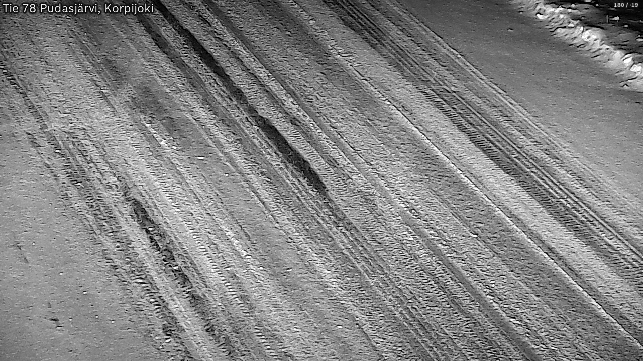 Weather Camera Image Road 78 Pudasjärvi, Korpijoki, Pudasjärvi, Pohjois-Pohjanmaa