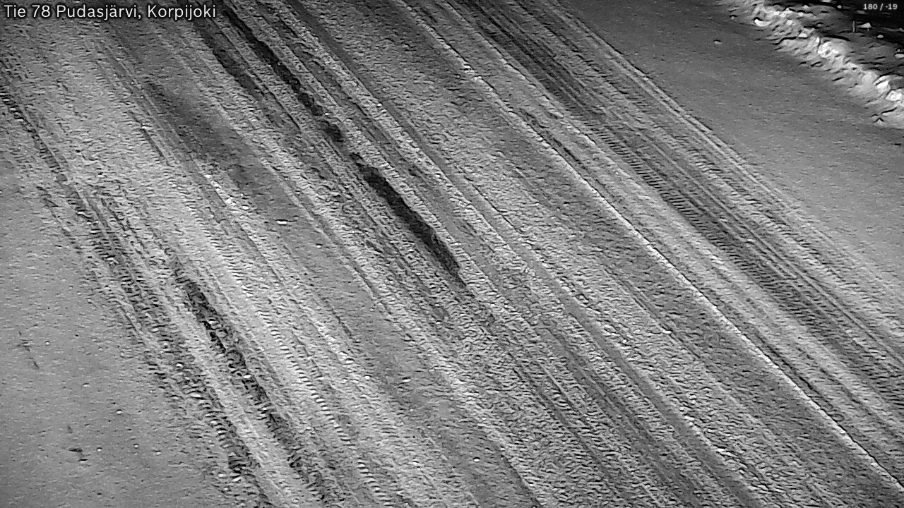 Weather Camera Image Road 78 Pudasjärvi, Korpijoki, Pudasjärvi, Pohjois-Pohjanmaa