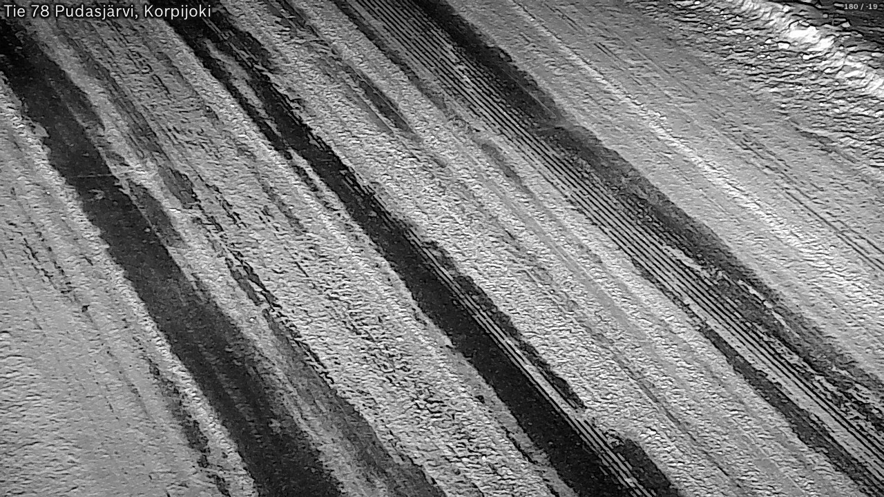 Weather Camera Image Road 78 Pudasjärvi, Korpijoki, Pudasjärvi, Pohjois-Pohjanmaa