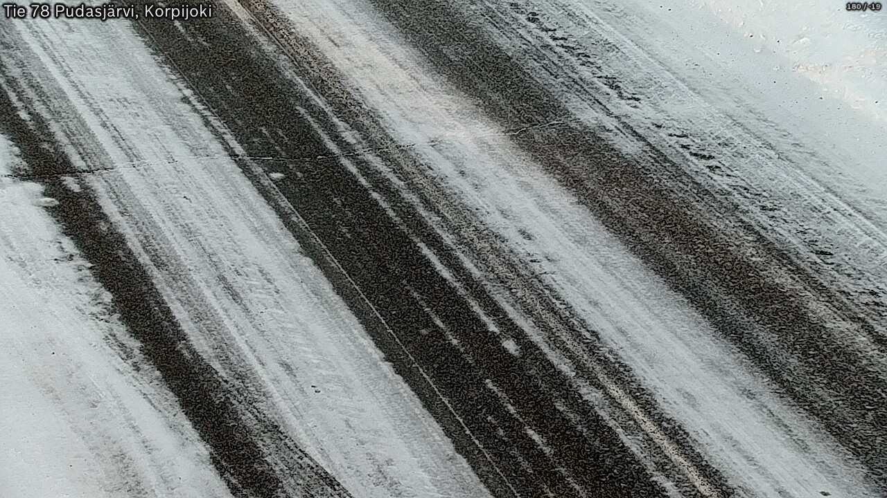 Weather Camera Image Väg 78 Pudasjärvi, Korpijoki, Pudasjärvi, Pohjois-Pohjanmaa