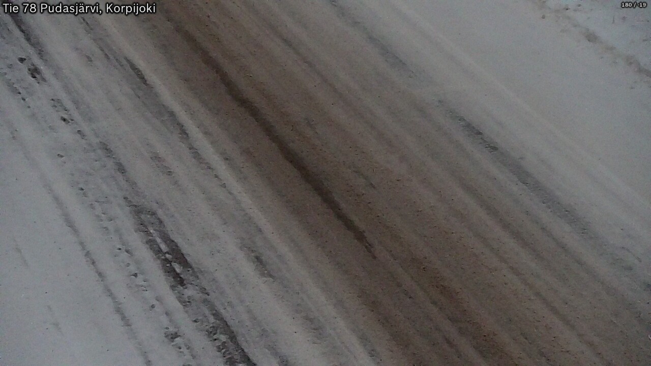 Weather Camera Image Road 78 Pudasjärvi, Korpijoki, Pudasjärvi, Pohjois-Pohjanmaa