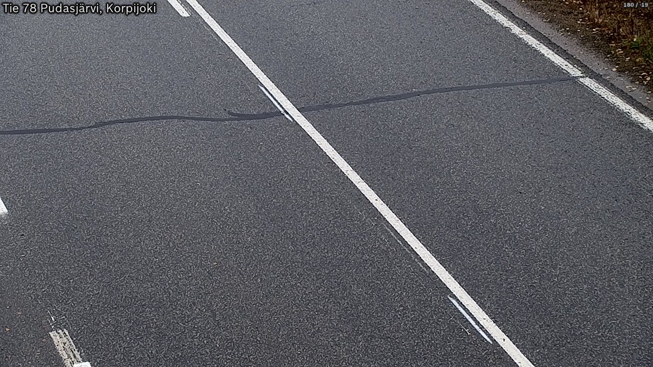 Weather Camera Image Väg 78 Pudasjärvi, Korpijoki, Pudasjärvi, Pohjois-Pohjanmaa