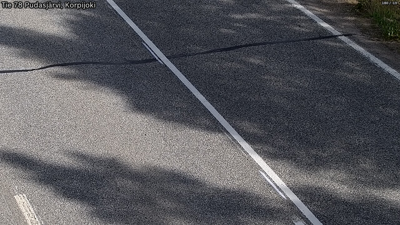 Weather Camera Image Väg 78 Pudasjärvi, Korpijoki, Pudasjärvi, Pohjois-Pohjanmaa