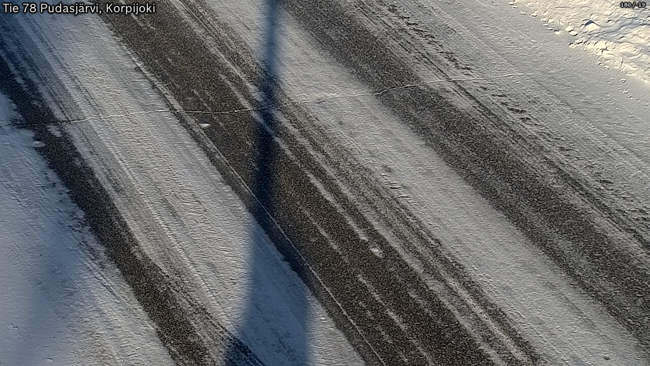 Weather Camera Image Väg 78 Pudasjärvi, Korpijoki, Pudasjärvi, Pohjois-Pohjanmaa
