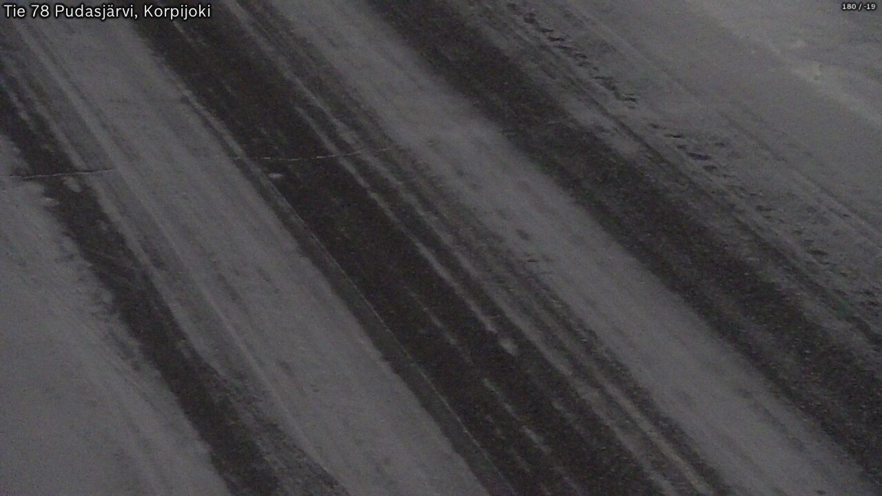 Weather Camera Image Väg 78 Pudasjärvi, Korpijoki, Pudasjärvi, Pohjois-Pohjanmaa