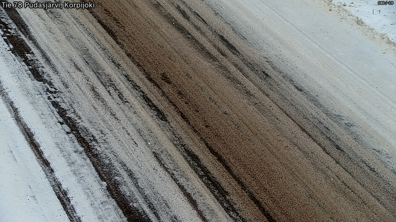 Weather Camera Image Road 78 Pudasjärvi, Korpijoki, Pudasjärvi, Pohjois-Pohjanmaa