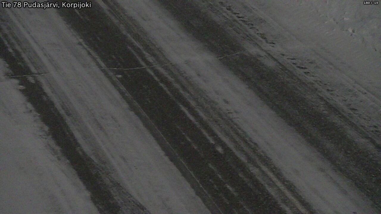 Weather Camera Image Väg 78 Pudasjärvi, Korpijoki, Pudasjärvi, Pohjois-Pohjanmaa