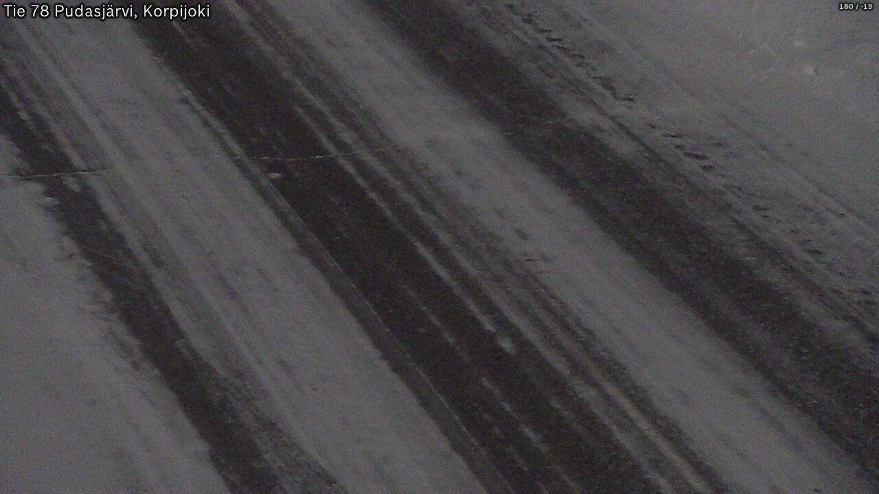 Weather Camera Image Väg 78 Pudasjärvi, Korpijoki, Pudasjärvi, Pohjois-Pohjanmaa