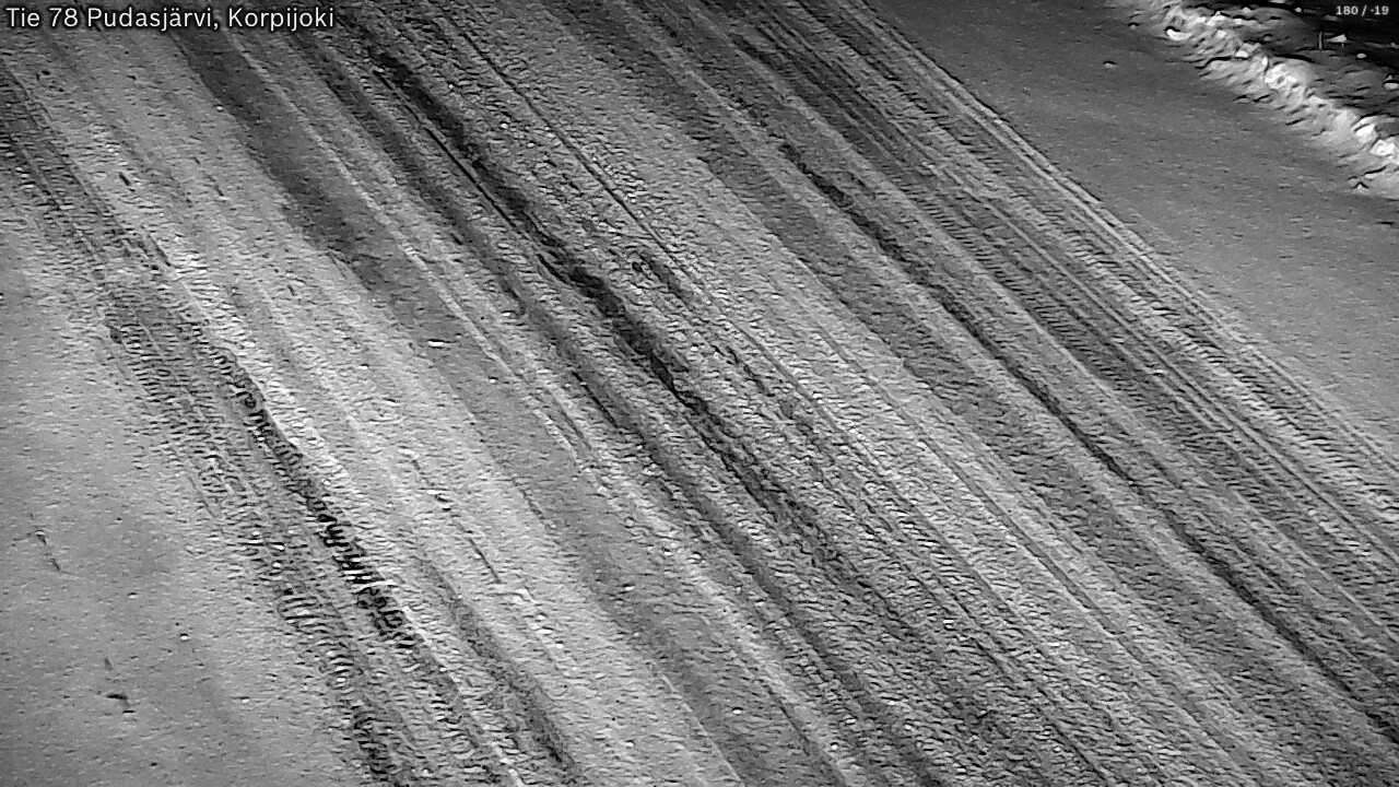 Weather Camera Image Road 78 Pudasjärvi, Korpijoki, Pudasjärvi, Pohjois-Pohjanmaa