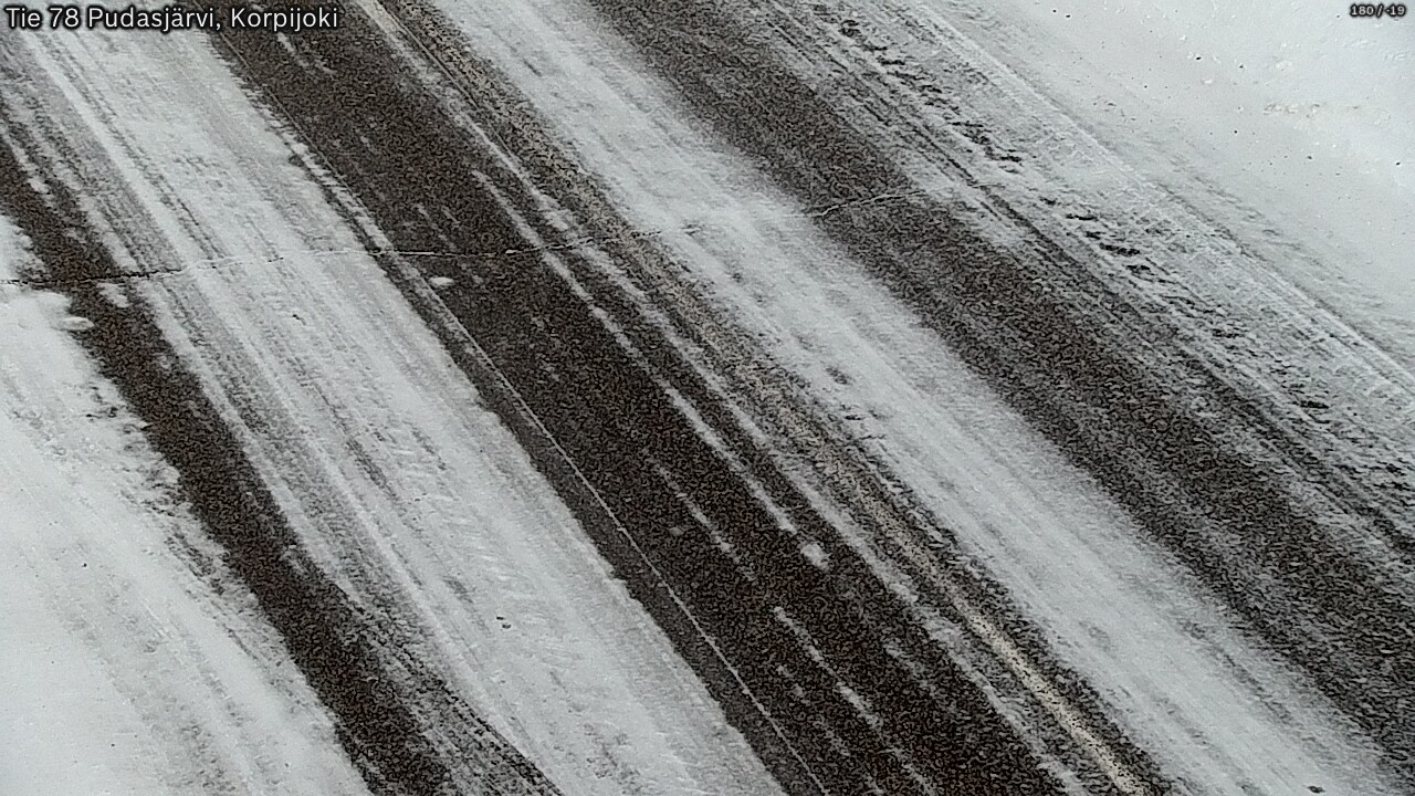 Weather Camera Image Väg 78 Pudasjärvi, Korpijoki, Pudasjärvi, Pohjois-Pohjanmaa