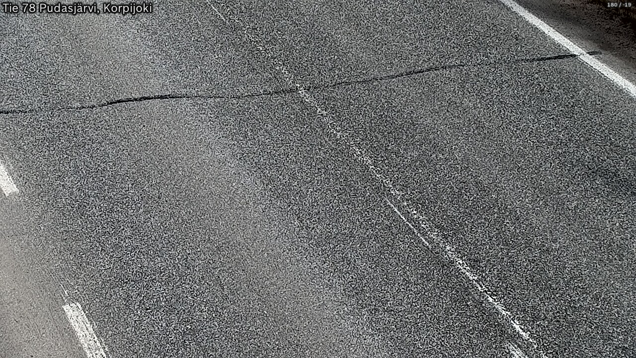 Weather Camera Image Väg 78 Pudasjärvi, Korpijoki, Pudasjärvi, Pohjois-Pohjanmaa