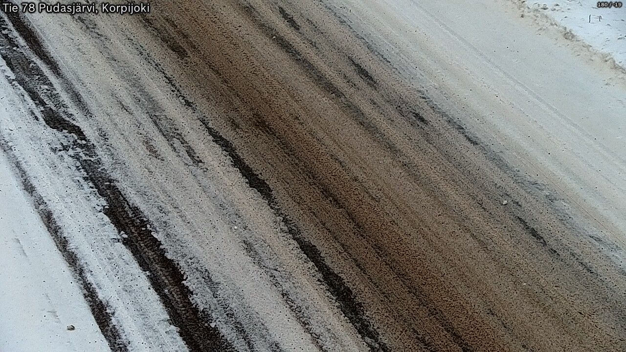 Weather Camera Image Road 78 Pudasjärvi, Korpijoki, Pudasjärvi, Pohjois-Pohjanmaa