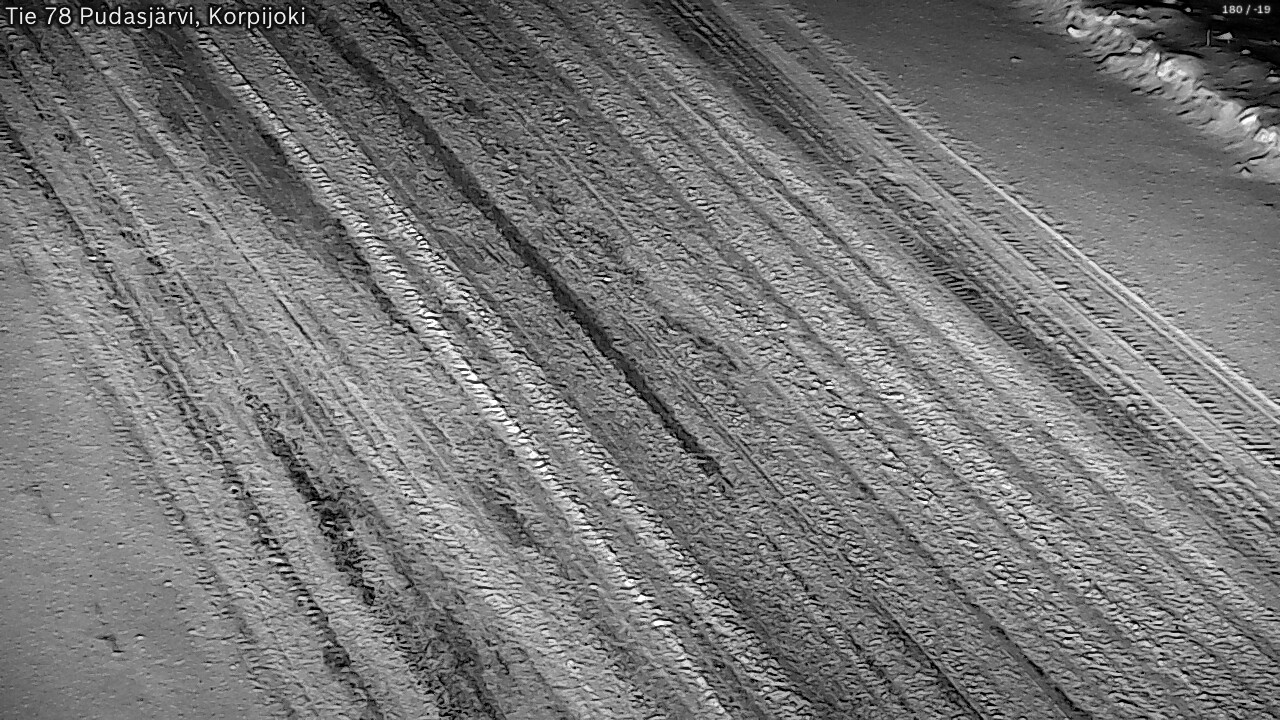 Weather Camera Image Road 78 Pudasjärvi, Korpijoki, Pudasjärvi, Pohjois-Pohjanmaa