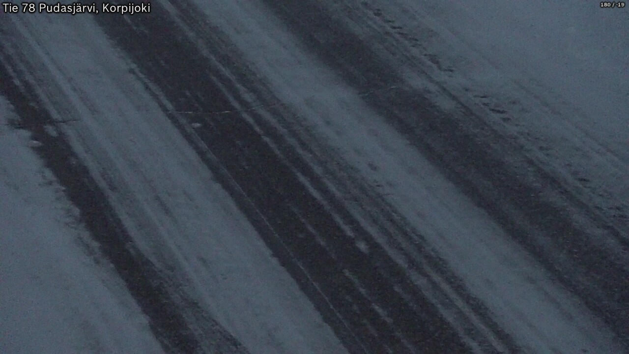 Weather Camera Image Väg 78 Pudasjärvi, Korpijoki, Pudasjärvi, Pohjois-Pohjanmaa
