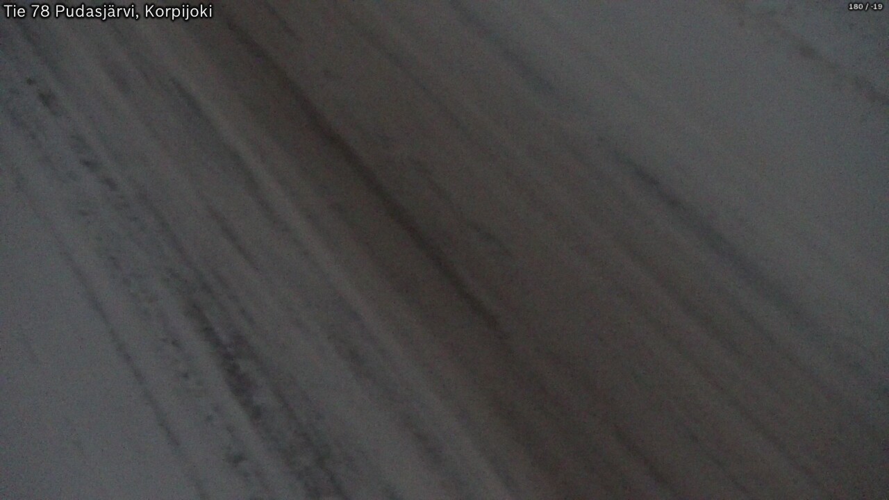 Weather Camera Image Road 78 Pudasjärvi, Korpijoki, Pudasjärvi, Pohjois-Pohjanmaa