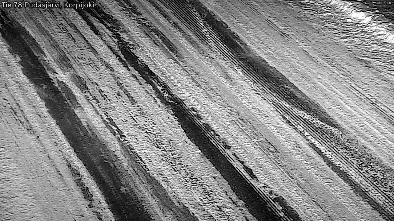 Weather Camera Image Road 78 Pudasjärvi, Korpijoki, Pudasjärvi, Pohjois-Pohjanmaa