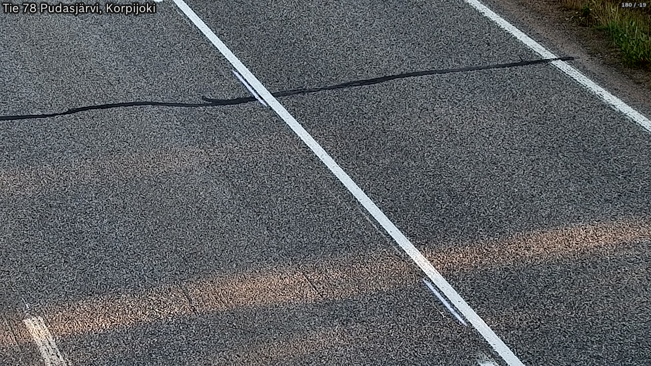 Weather Camera Image Väg 78 Pudasjärvi, Korpijoki, Pudasjärvi, Pohjois-Pohjanmaa