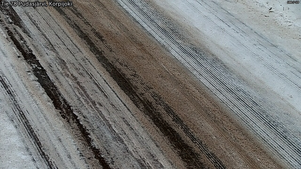 Weather Camera Image Road 78 Pudasjärvi, Korpijoki, Pudasjärvi, Pohjois-Pohjanmaa
