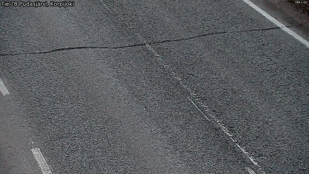 Weather Camera Image Road 78 Pudasjärvi, Korpijoki, Pudasjärvi, Pohjois-Pohjanmaa