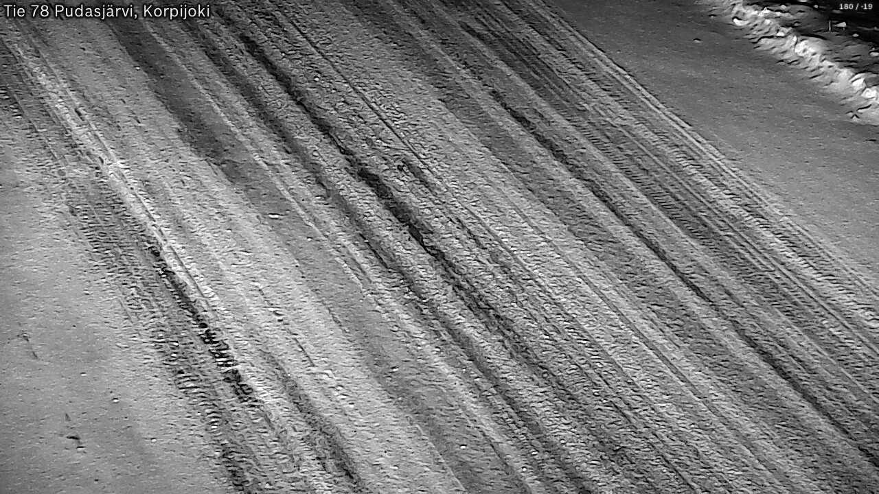 Weather Camera Image Road 78 Pudasjärvi, Korpijoki, Pudasjärvi, Pohjois-Pohjanmaa
