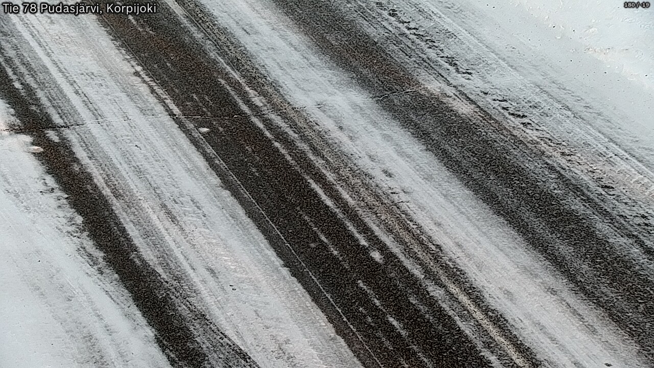 Weather Camera Image Väg 78 Pudasjärvi, Korpijoki, Pudasjärvi, Pohjois-Pohjanmaa