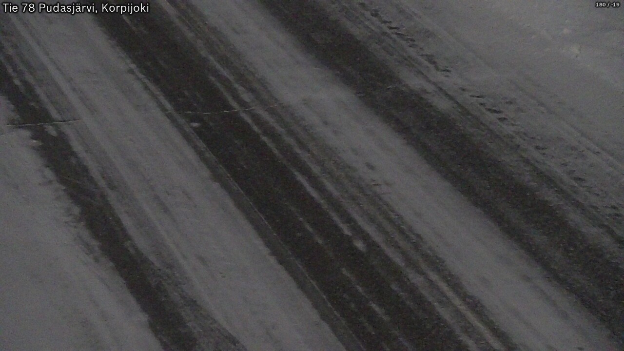 Weather Camera Image Väg 78 Pudasjärvi, Korpijoki, Pudasjärvi, Pohjois-Pohjanmaa