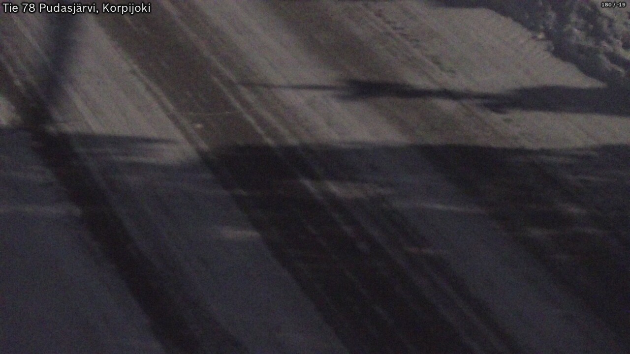 Weather Camera Image Väg 78 Pudasjärvi, Korpijoki, Pudasjärvi, Pohjois-Pohjanmaa