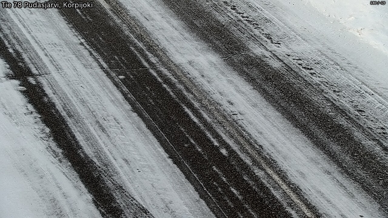 Weather Camera Image Väg 78 Pudasjärvi, Korpijoki, Pudasjärvi, Pohjois-Pohjanmaa