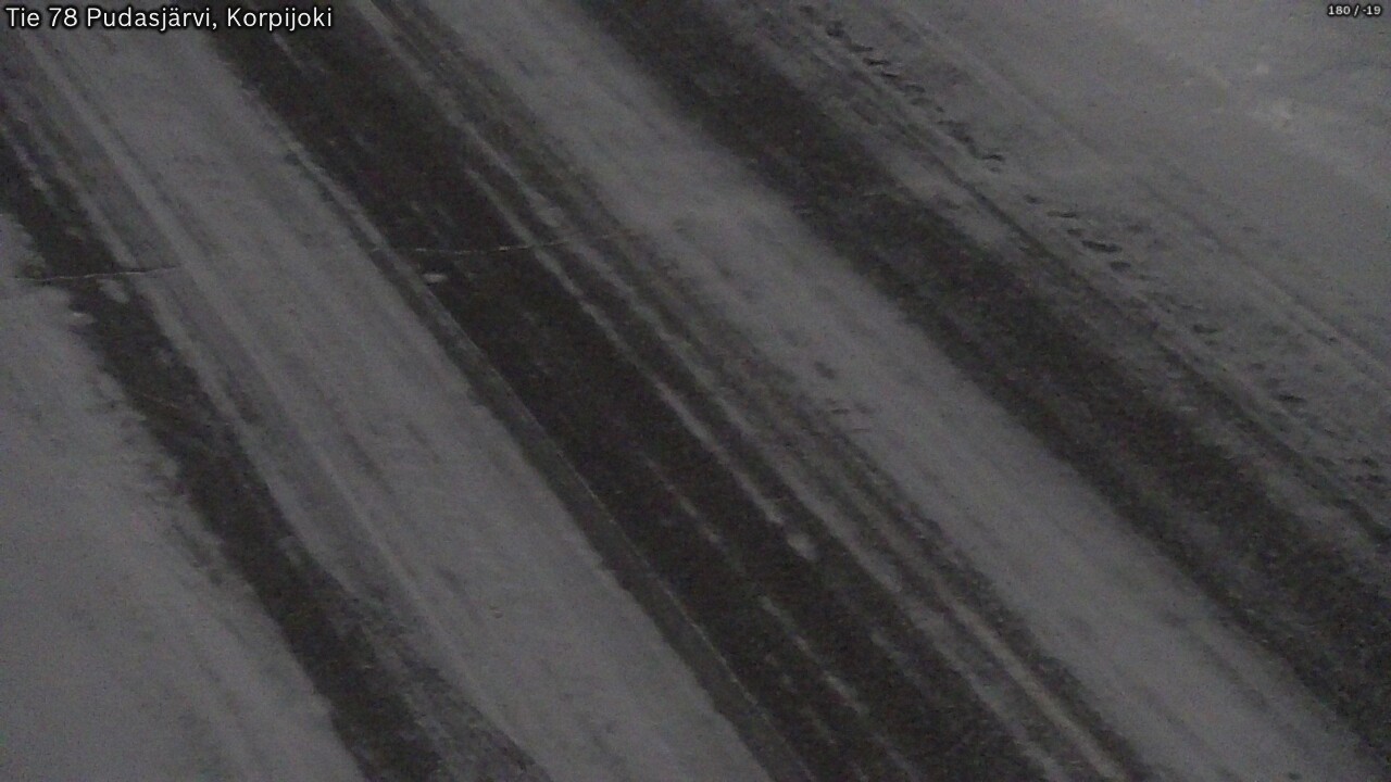 Weather Camera Image Väg 78 Pudasjärvi, Korpijoki, Pudasjärvi, Pohjois-Pohjanmaa